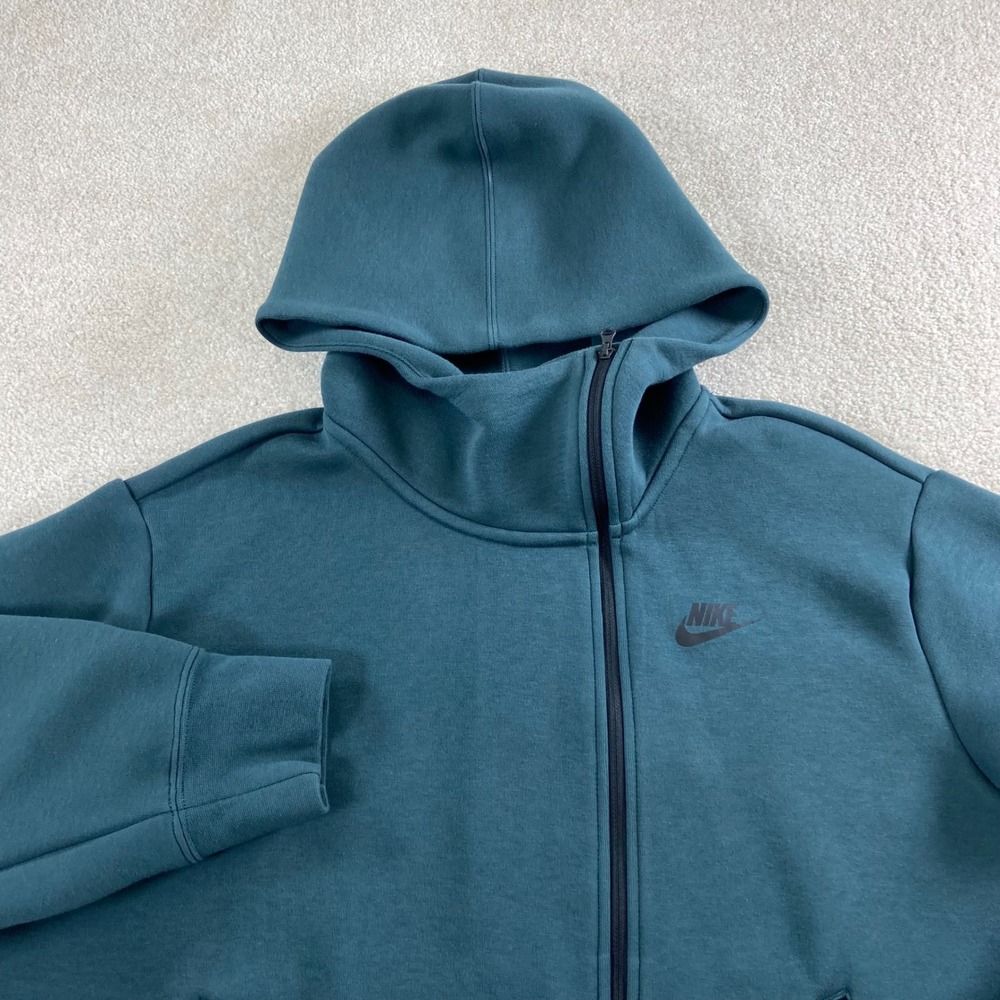 Nike Tech Fleece Oversized Full Zip Hoodie Womens Small Teal Green FB8243-328